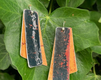 Reclaimed tin earrings