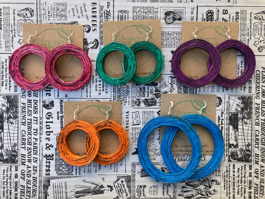 Hula Hoop Earrings Etsy UK