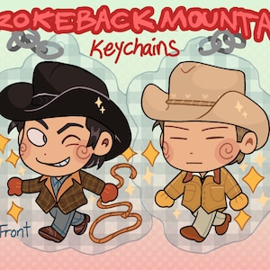 PREORDER! gay cowboy keychains 3 inches tall double sided acrylic charms