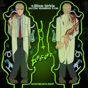 ¡Listo para enviar! William Birkin mide 17 cm (aproximadamente 7 pulgadas) de alto y tiene doble cara.