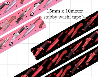 ruban washi stabby 15 mm de large couteaux slasher de 10 mètres de long