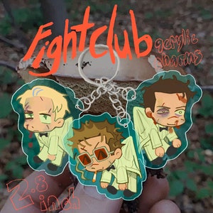 fight•club double sided epoxy 3inch acrylic charms• ~ready to ship!~ • Only tyler and narrator in stock rn!