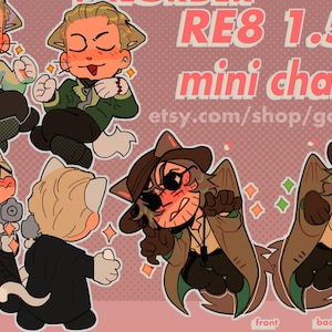 READY2SHIP! mini resident evil charms 1.5” double sided printing
