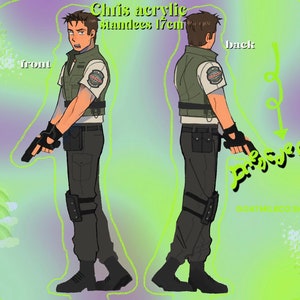 Ready2ship! chris redfield acrylic stands 17cm(about 7 inches) tall