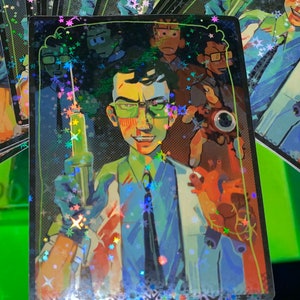 PREOEDER re-animator portrait jumbo 4” holographic stickers