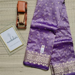 Primium Katan Banarasi Seide Saree in Einzigartigem Pink Dual Tone Shade / Silk Mark Zertifizierter Saree / Braut Banarasi Saree