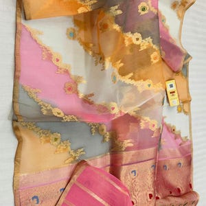 Rangat Kora Banarasi Saree/Designer Saree Minakari and antique zari weaving