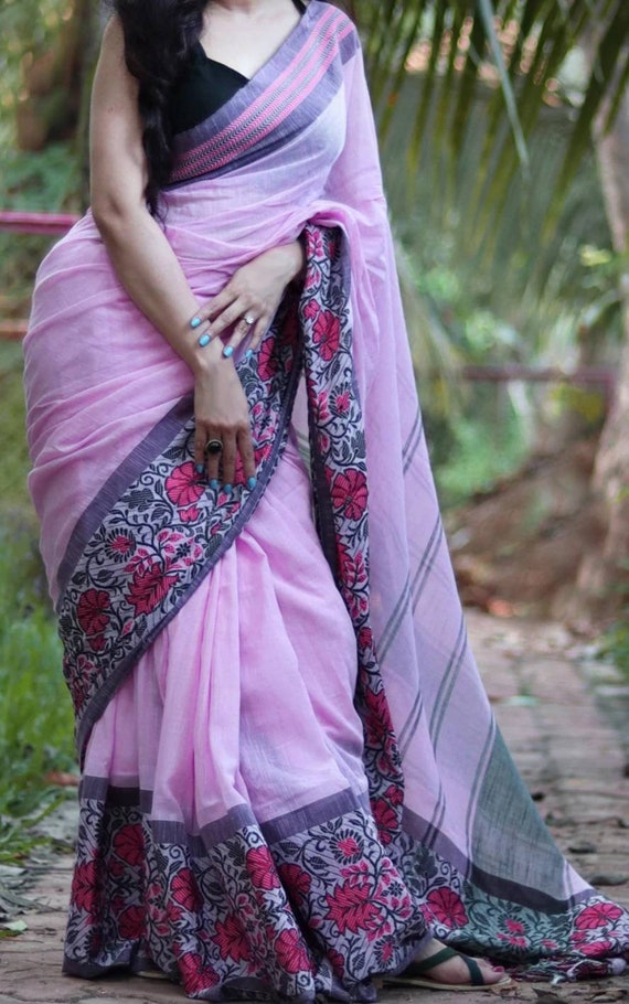 Khadi cotton sarees online with price sale