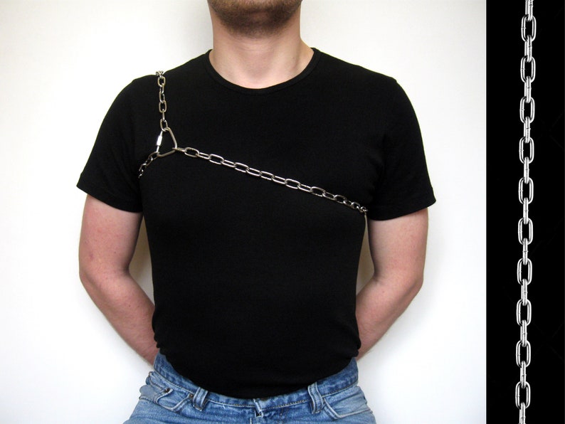Chain Asymmetric Chest Harness Etsy