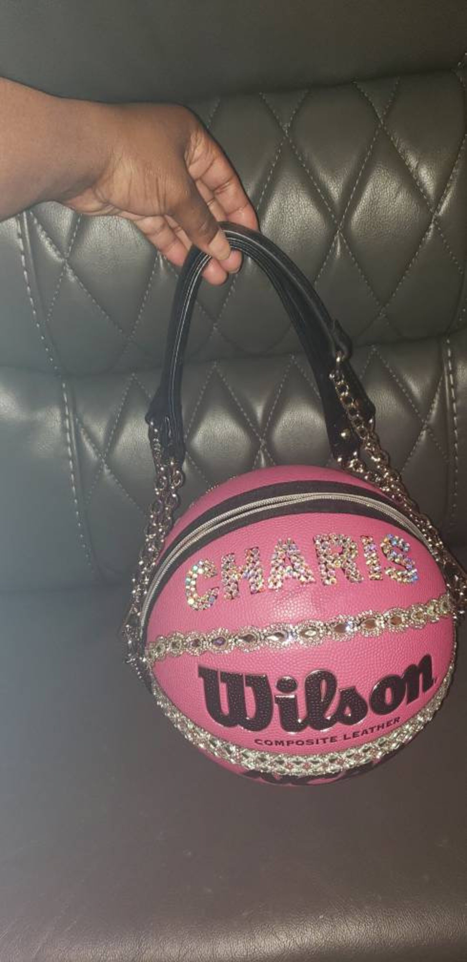HOT PINK GYAL Basketball Purse 250 Dollars With Bling Etsy UK