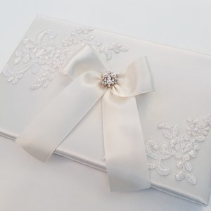 Wedding Guest Book, Ivory Or White Wedding Guestbook, Wish Book, Sign in Book, Wedding Decor, Wedding Gift, Wedding Accessories