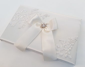 Wedding Guest Book, Ivory Or White Wedding Guestbook, Wish Book, Sign in Book, Wedding Decor, Wedding Gift, Wedding Accessories