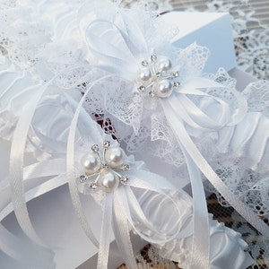 Wedding Garter Set, Wedding Garter, White Garter Set, Garter For Wedding, White Garter, Garter, Bridal Garter, Garter Belt, Bride Garter