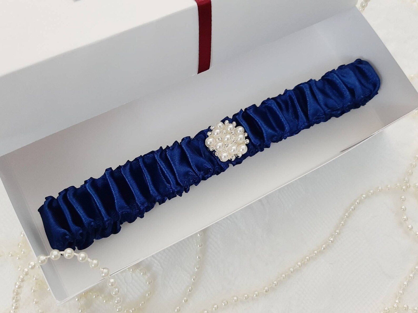 Navy Blue Garter Set Bridal Garter Wedding Garter Navy Etsy