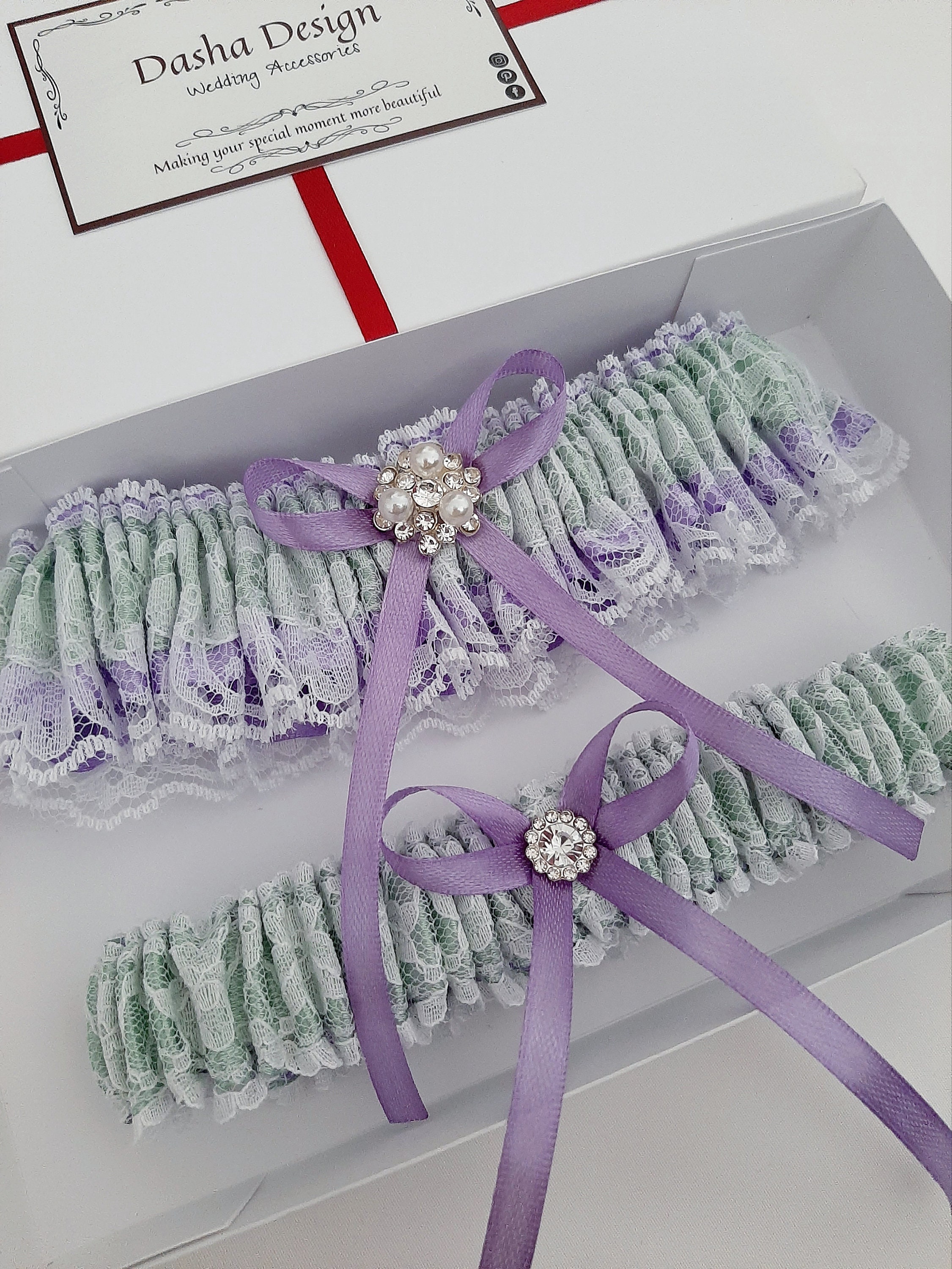 purple garter belt wedding Garters For Bride Purple Wedding Bridal Lace Plus Dominican Republic main image 0