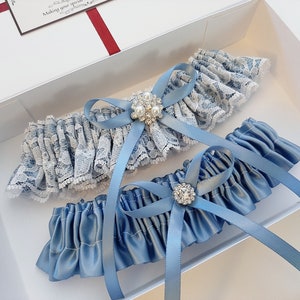 Black and Purple Wedding Garter, Garter Set, Garter Belt