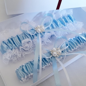 Wedding Garter Set, Wedding Garter, Blue Garter Set, Garter For Wedding, Blue Garter, Garter, Bridal Garter, Garter Belt, Something Blue