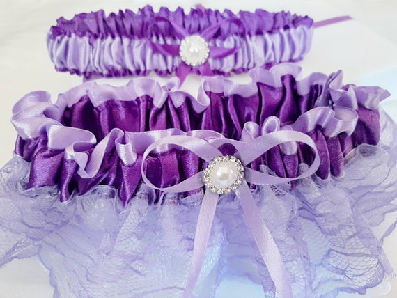 Wedding Garter Set, Wedding Garter, Garter, Garters for Wedding, Lavender  Purple Garter Set, Bridal Garter, Garter Belt, Garter for Bride