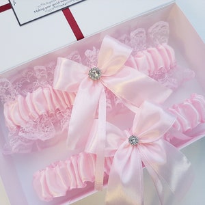 Pink Garter Set, Pink Bridal Garter, Garter Belt, Pink Wedding Garter Set, Leg Garter for Bride, Prom Garter
