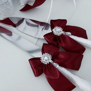 Wedding Cake Knife, Cake Server Set, Wedding Cake Server Set & Knife, Servers Utensils Wedding Cake Cutter Burgundy