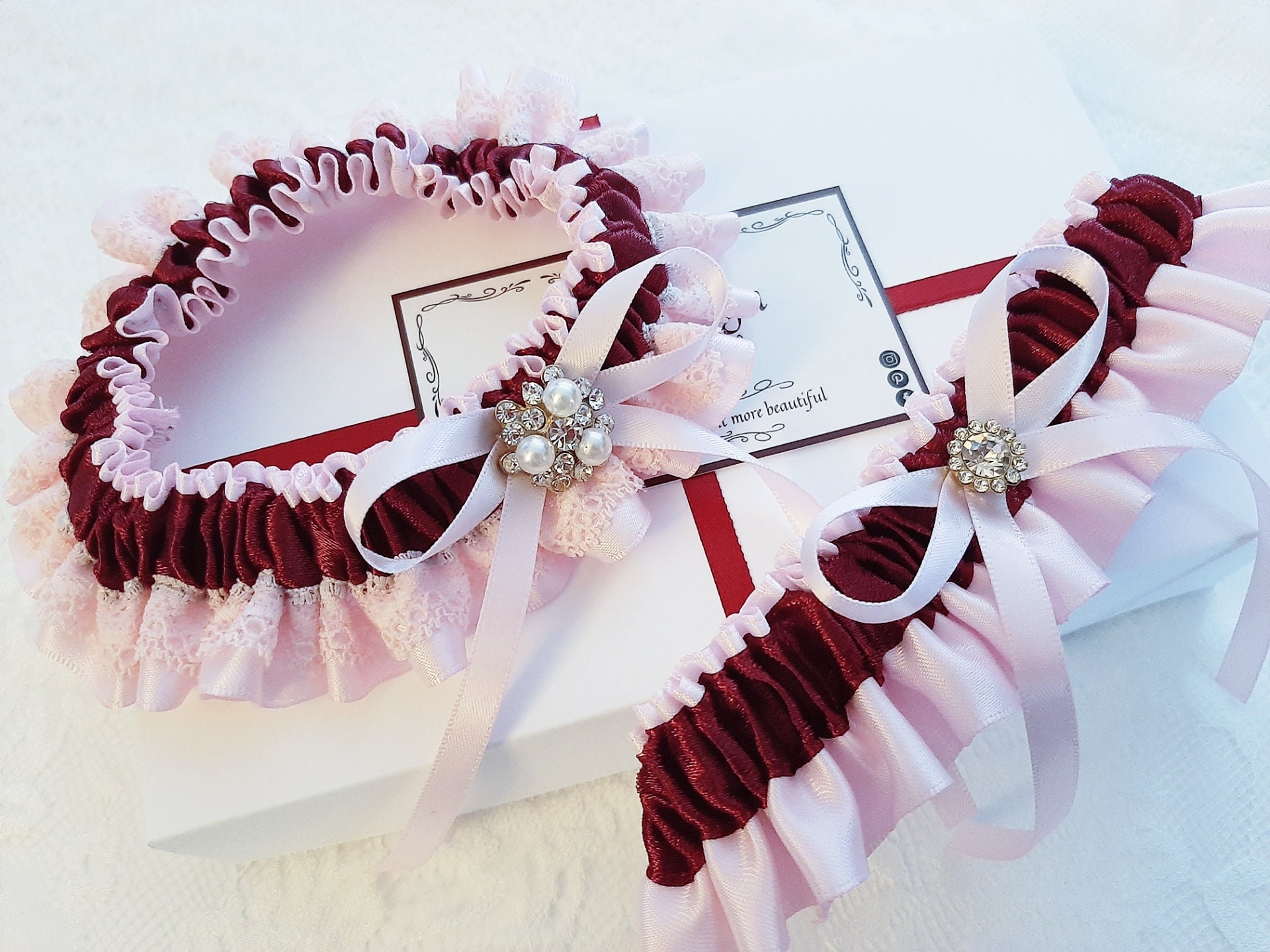 maroon garter belt Apatico - Justine Garter Belt - Suspender Clips main image 0