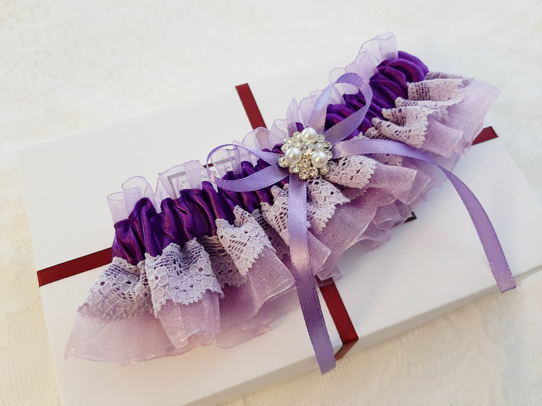 Purple Wedding Garter, Purple Garter, Garter for Bride, Bridal Garter, Garter  Belt, Garter Bride, Prom Leg Garter Lilac Lavender