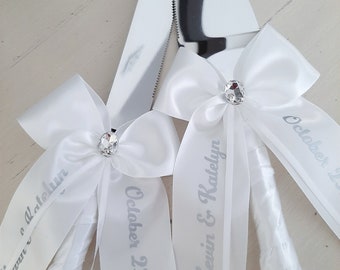 White Cake Serving Set, Cake Server Set, Wedding Cake Cutting Set, Wedding Cake Knife and Server, Personalized Wedding Knife Set Gift