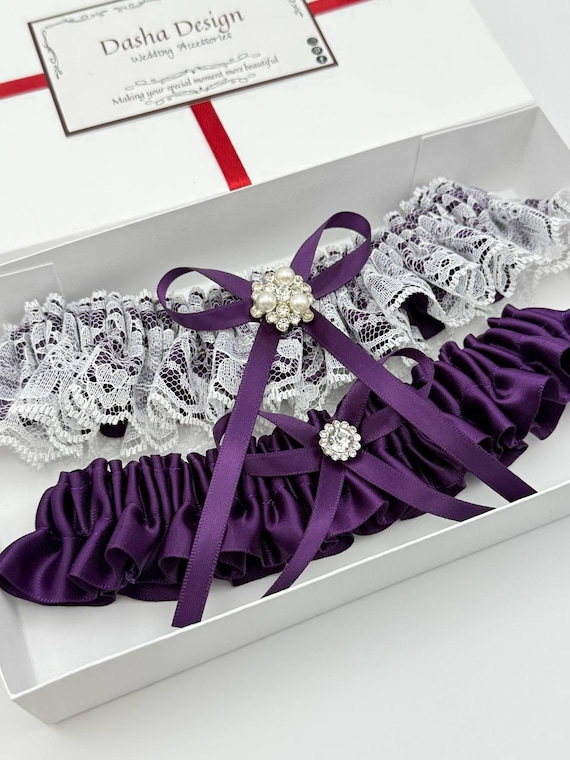 Plum Wedding Garter, Garter Set, Lace Bridal Garter, Garter Belt, Dark Deep  Purple Garter for Bride, Bridal Shower Gift, Leg Prom Garter - Etsy