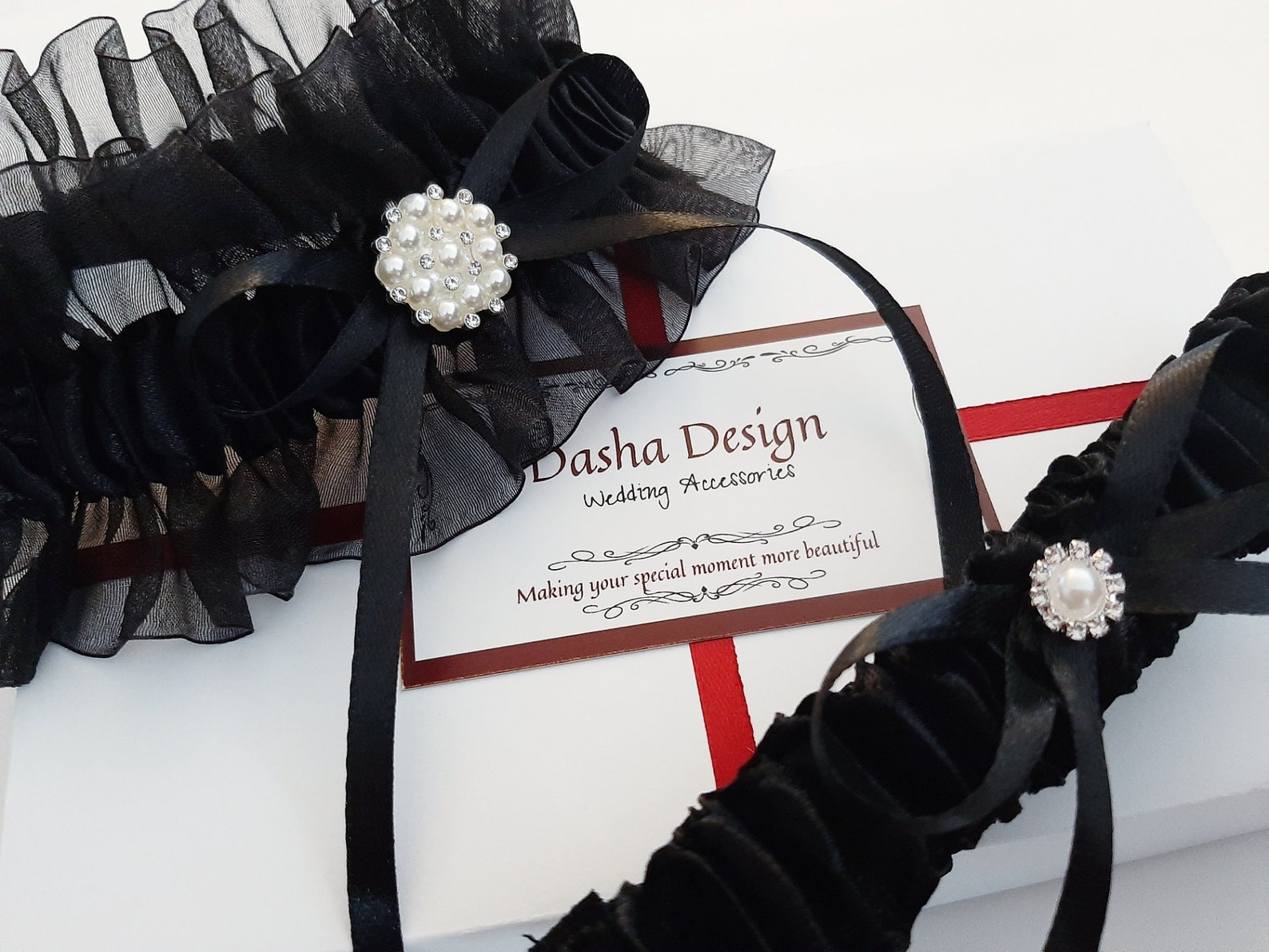 Black Wedding Garter, Wedding Garter Set, Black Garter Set, Black ...