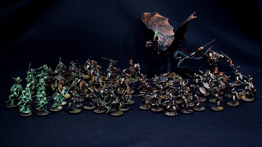 Dol Amroth Knight, Lord of the rings warhammer, PRO Painted, LOTR MESBG