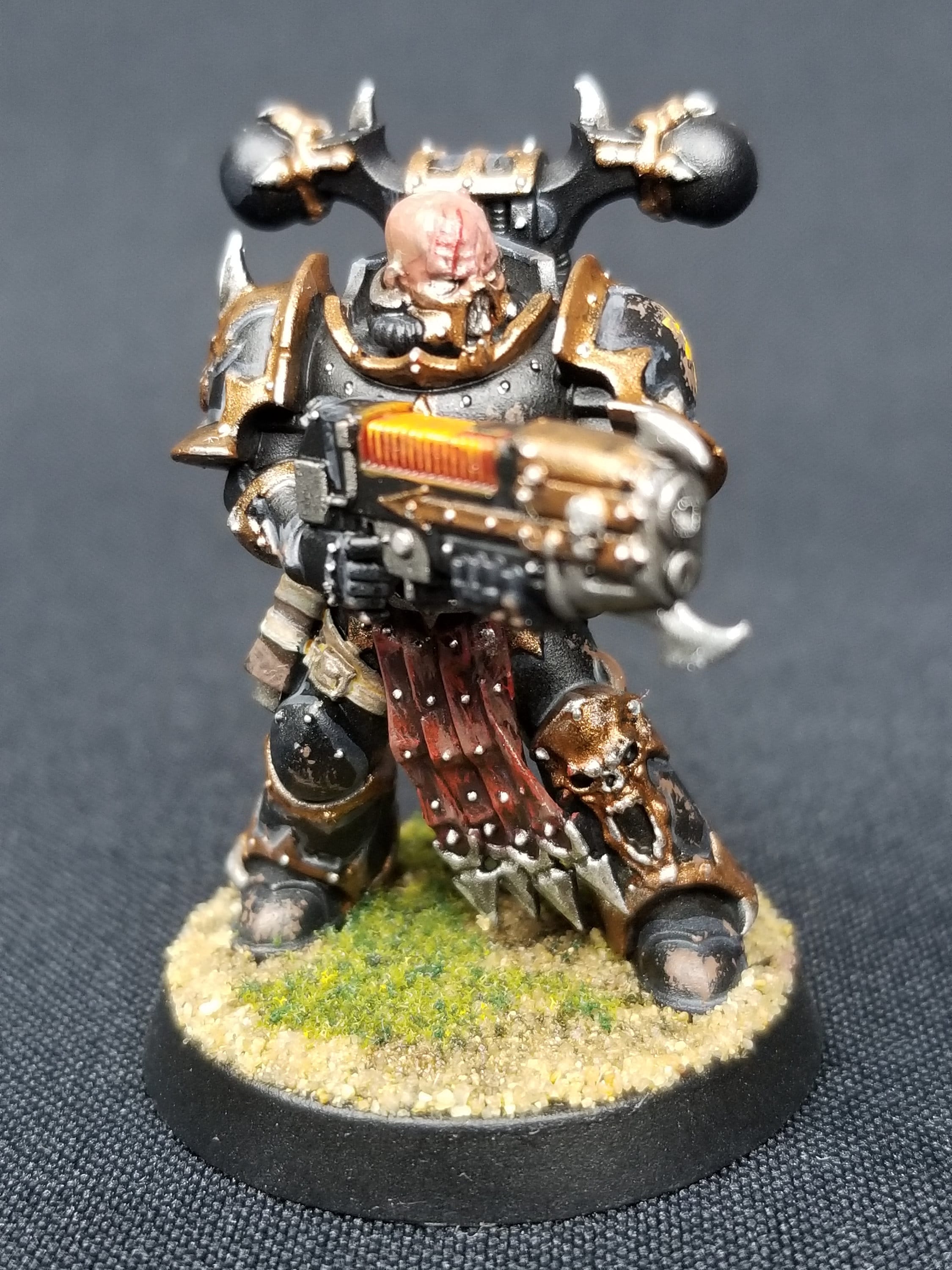 Warhammer 40k Chaos Space Marine Black Legion W Plasma Gun Etsy