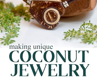 Coconut shell jewelry making PDF Tutorial, PDF Jewelry lesson,Instant download, PDF Jewelry making instruction