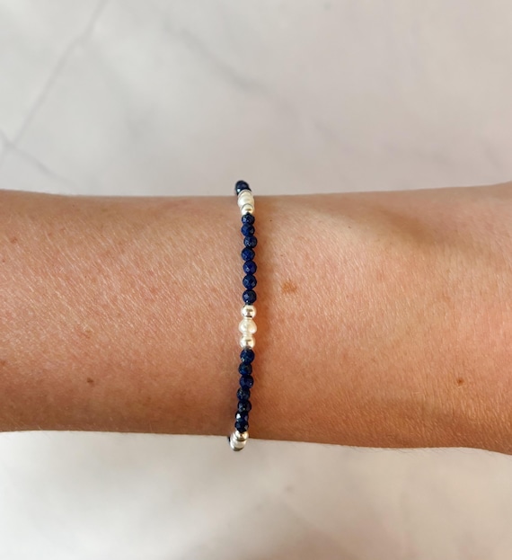 Lapis and Sterling Silver Bracelet