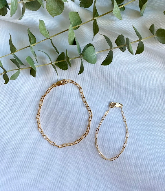 Mama and mini 14k gold filled bracelets