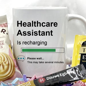 Healthcare Assistant Mug, Healthcare Assistant Gift, Funny Health Care Assistant Present, With FREE Tea, Coffee & Biscuits!