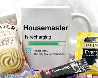 Housemaster Mug, Housemaster Gift, Funny Housemaster Present, INCLUDES Tea, Coffee and Biscuits