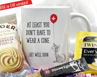 Funny Get Well Soon Mug, Get Well Soon Gift, Get Well Care Package, At Least You Don't Have To Wear A Cone