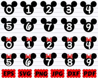 Free Free 288 Disney Character Numbers Svg SVG PNG EPS DXF File