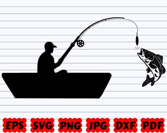 Download Fishing Boat Svg Etsy