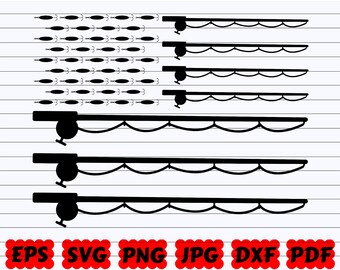 Download Fishing Pole Flag Etsy