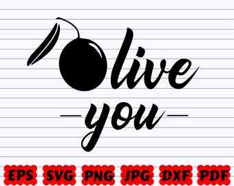 Olive You Svg Etsy
