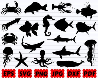 Download Sea Creatures Svg Etsy