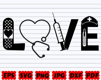 Download Love Nurse Svg File Etsy