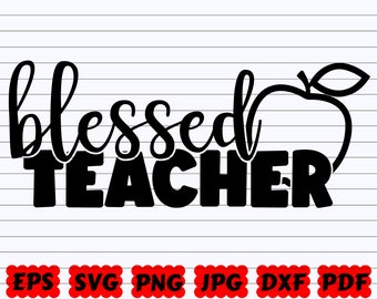 Download Blessed Teacher Svg Etsy