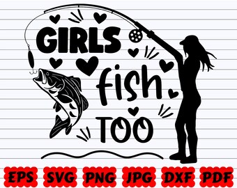 Download Girls Fish Too Svg Etsy