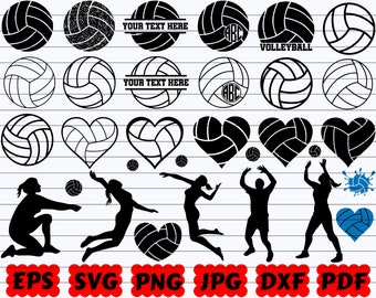 Download Volleyball Heart Svg Etsy