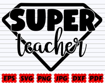 Download Super Teacher Svg Etsy