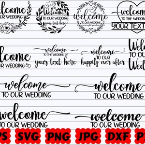 Welcome To Our Wedding SVG | Wedding SVG | Mr And Mrs SVG | Bride Svg | Groom Svg | Wifey Svg | Hubby Svg | Marriage Svg | Save The Date Svg