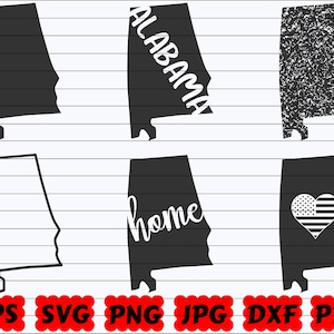 Alabama State SVG | Alabama SVG | Alabama Svg File | Alabama Cut File | Alabama Silhouette| Alabama Clipart| US State Svg| United States Svg