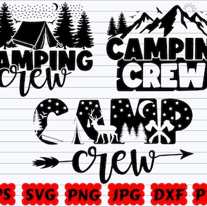 Camping Crew SVG | Crew SVG | Camping Cut File | Camping Quote Svg | Camping Saying Svg | Camping Design Svg | Camping Shirt Svg | Crew Png